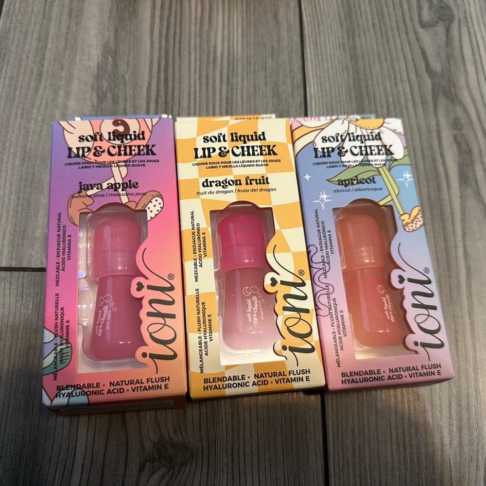Ioni Glow Getter Soft Liquid Lip and Cheek Creams Full Set